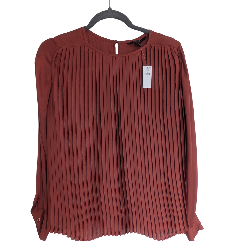 Banana Republic Terracotta Pleated Blouse